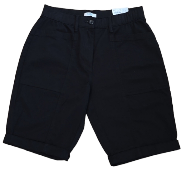 croft & barrow Pants - CROFT AND BARROW WOMEN'S BLACK MID-RISE SHORTS SIZE 6